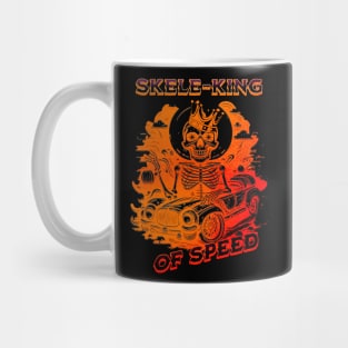 Skeleton Skele-King Of Speed Car Halloween Mug